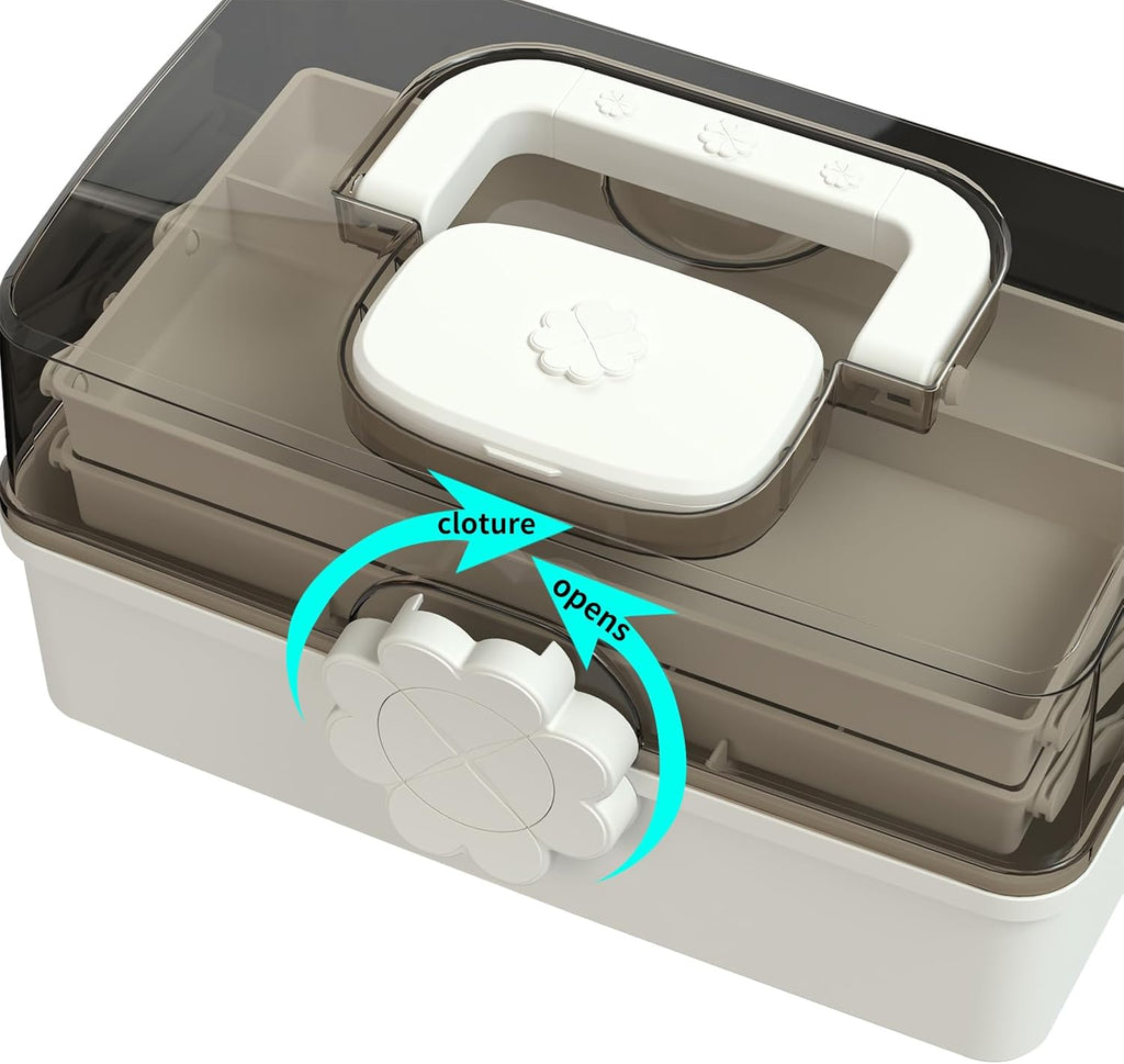 【Flower Storage Box】3-Layer Foldable Large Capacity Organizer — Multi-Functional Makeup & Jewelry Case for Home or Travel