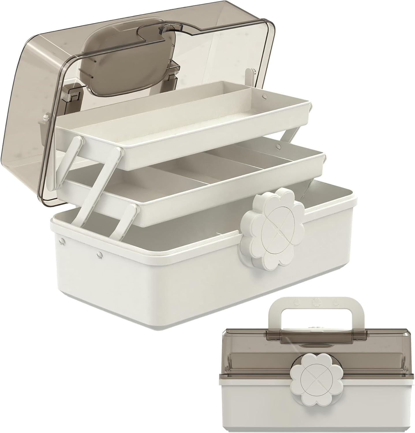 【Flower Storage Box】3-Layer Foldable Large Capacity Organizer — Multi-Functional Makeup & Jewelry Case for Home or Travel